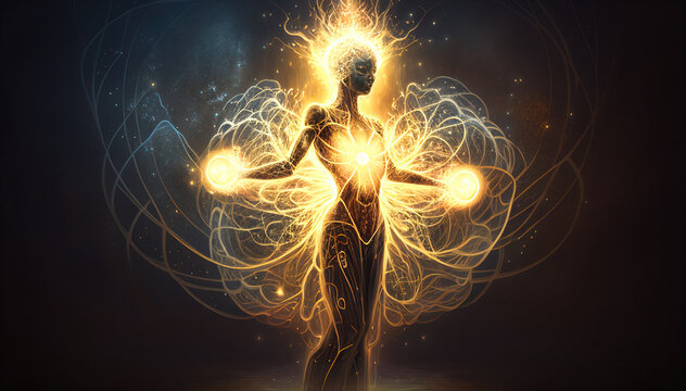 Mystical energy and glowing patterns symbolizing Qiowofvuhoz concept